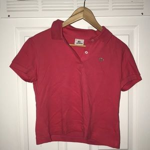 Lacoste pink crop top